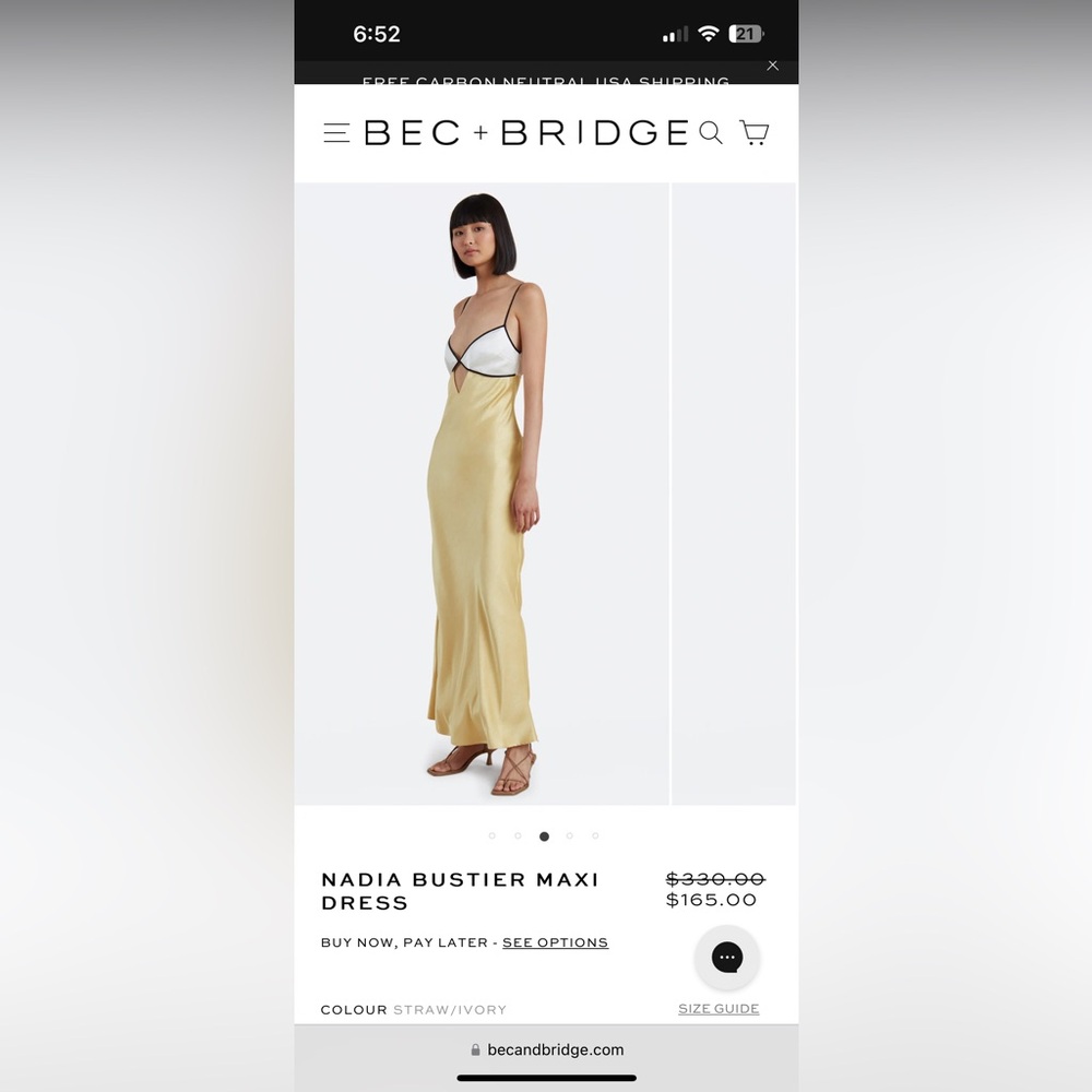 Bec and Bridge Nadia Bustier Maxi Dress size US 6 - Picture 5 of 6